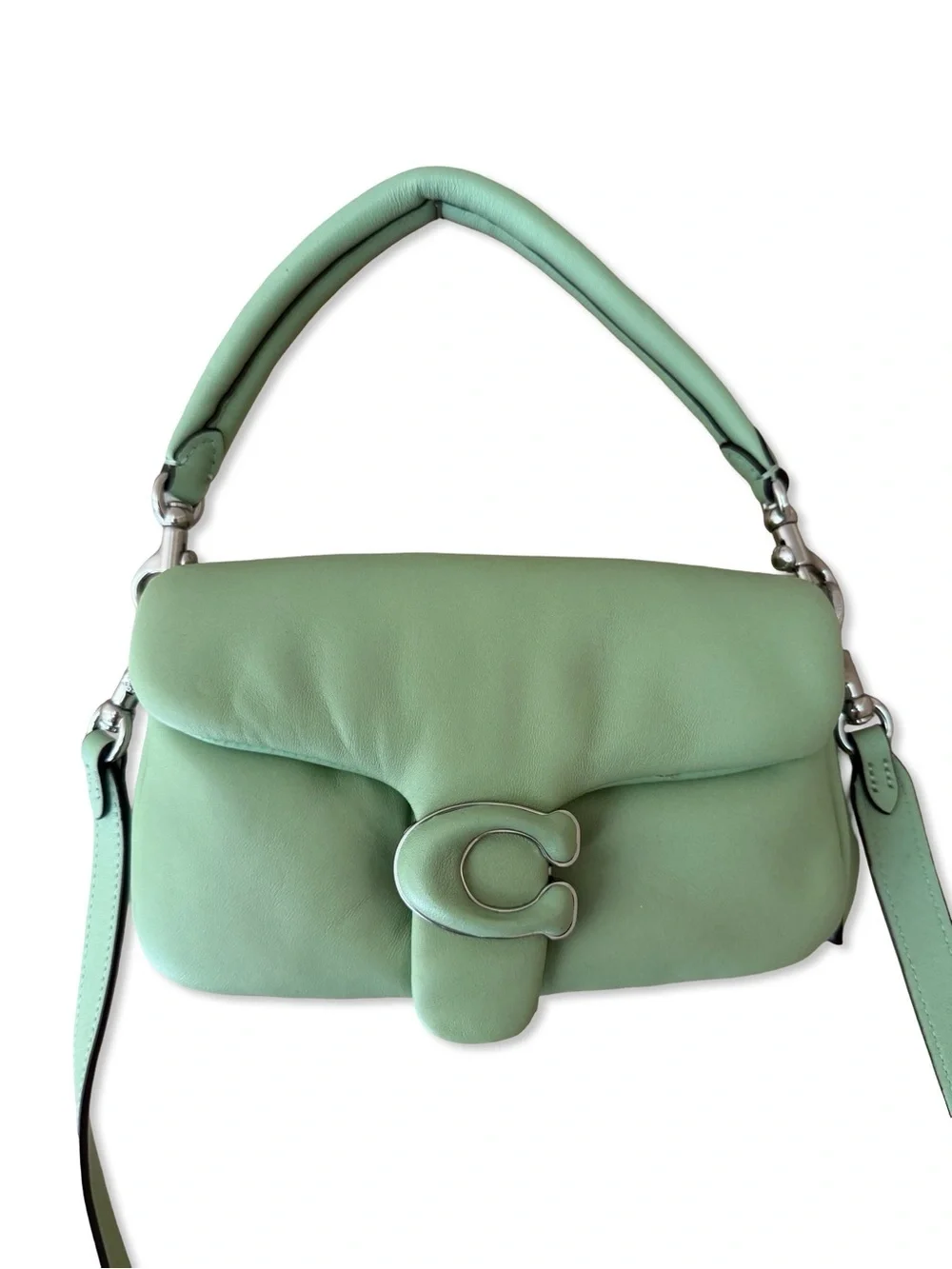 COACH pillow tabby bag 18 pistachio green Light Green purse $395 BRAND NEW